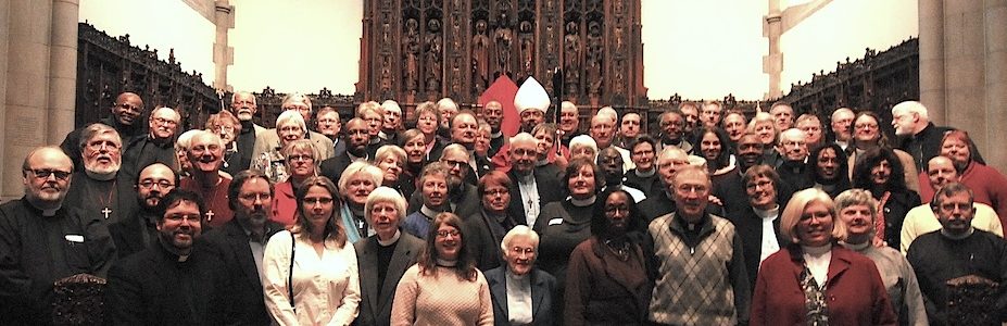 These clergypersons gathered with Bishop Gibbs to express their support of marriage equality.