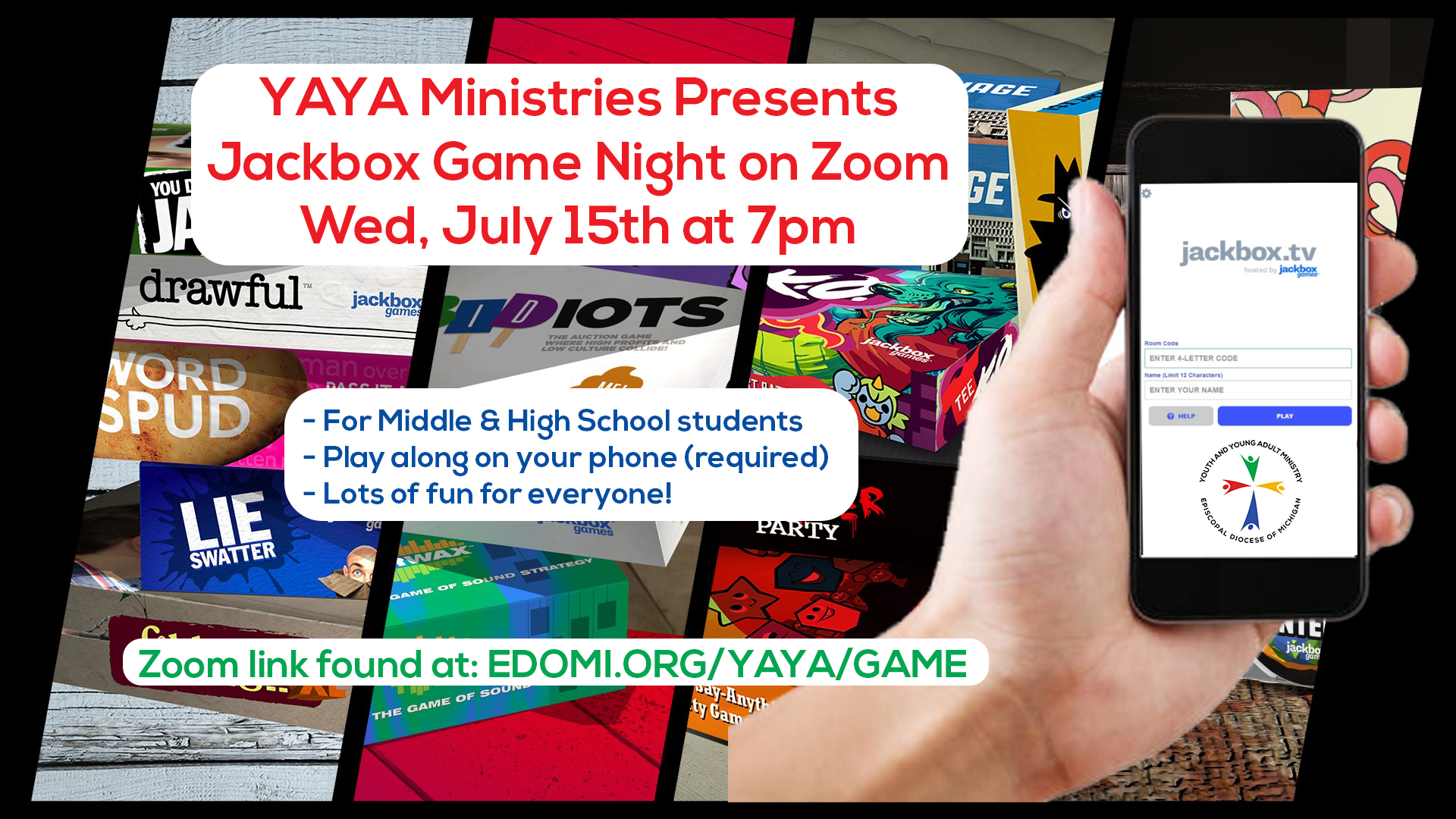 Jackbox Game Night Episcopal Diocese Of Michigan